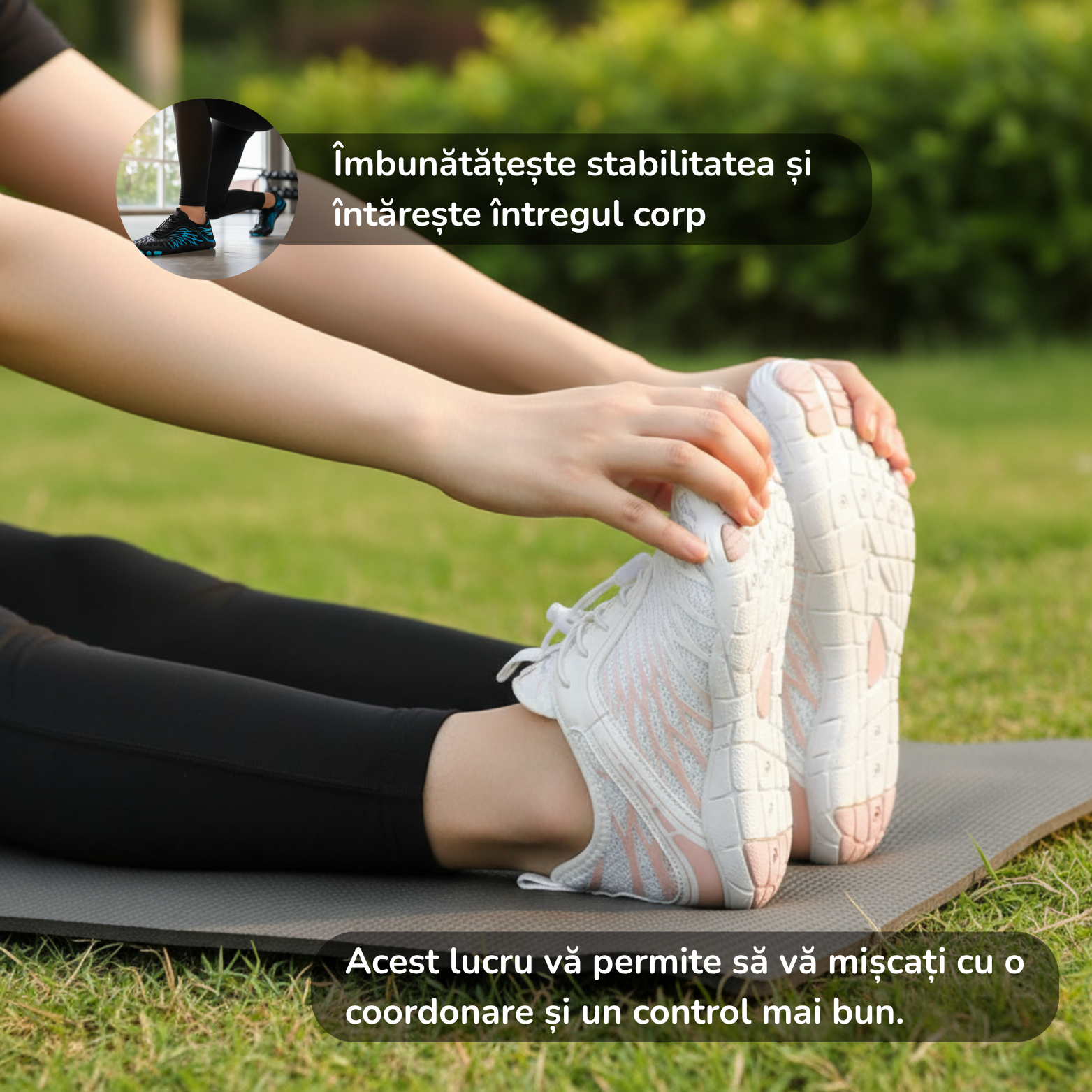 Îmbunătățește stabilitatea și întărește întregul corp pantofi desculți lang-ro